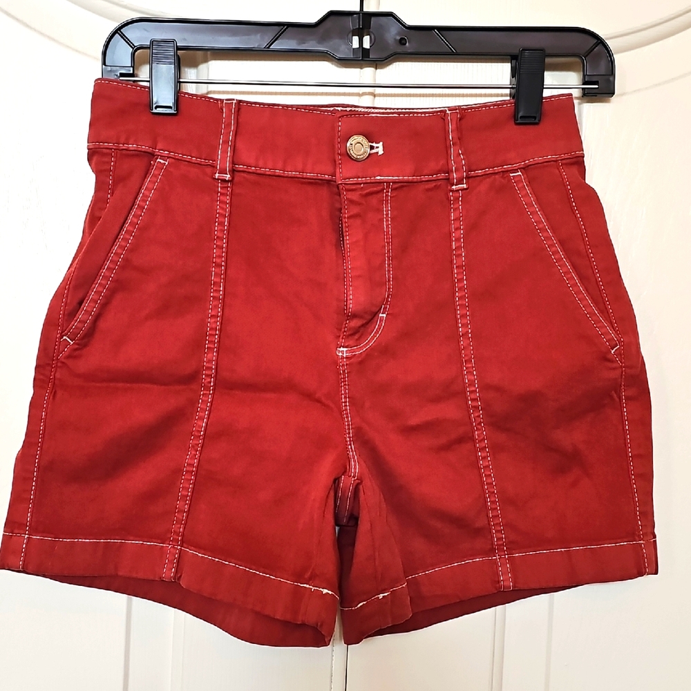 White House Black Market Brick Red Women's Bermudas 5" Size 0